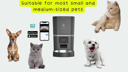 Pawetics Automatic Pet Feeder - Equipped with 5G Wifi, Interactive Audio and Night Vision Camera