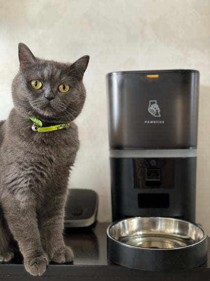 Pawetics Automatic Pet Feeder - Equipped with 5G Wifi, Interactive Audio and Night Vision Camera